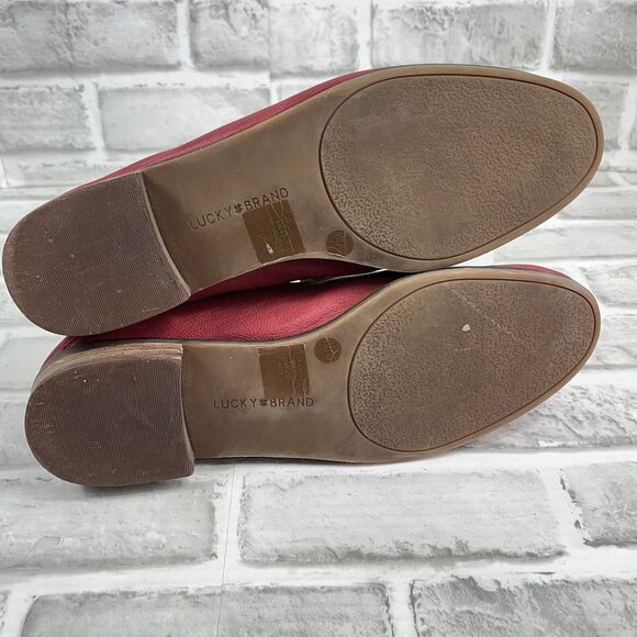 Lucky Brand Red Leather Loafers - Picture 8 of 12